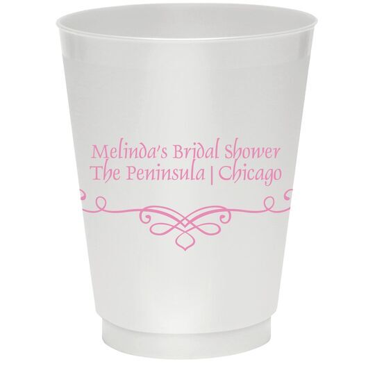 Classic Scroll Colored Shatterproof Cups